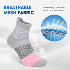 Compression Ankle Support Socks Women Wicking Cushioned Athletic Plantar Fasciit