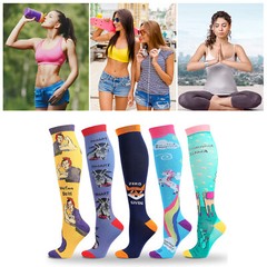 5 Pairs Compression Socks for Men Women Circulation Running Medical 20-30 mmHg