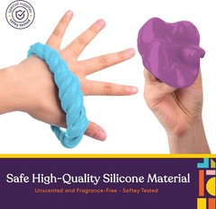 Vibrant Unicorn Colors Therapy Putty Set – 4 Strengths for Hands & Stress Relief