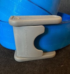 SAMMONS PRESTON Quick Clean Gait Belt BLUE Polyethylene 60″ long Secure Buckle
