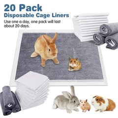 20 Pcs Guinea Pig Cage Liners Disposable 18″ x 24″ Rabbit Disposable Potty Tr…