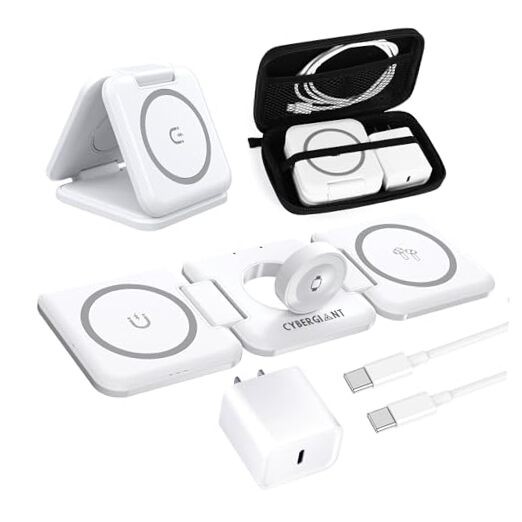 3 in 1 Apple Charging Station for iPhone Airpods iWatch – Travel Charger White