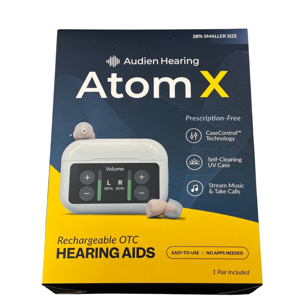 Audien Hearing Atom X Rechargeable OTC Hearing Aids – 0012