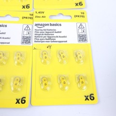 60 Total Size 10 Mercury Free 1.45V Hearing Aid Batteries p10 PR70