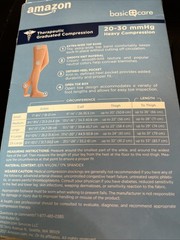 Amazon Basic Care Medical Compression Stockings, 20-30 mmHg Support, Women & Men