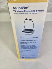 SoundPlus TV Infrared Listening System Model WIR 238 Under-the-Chin Receiver
