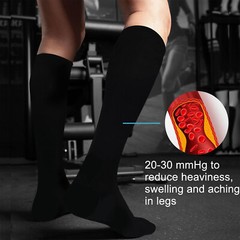 Open Toe Compression Socks for Men & Women-2/3 Pairs of 15-20mmHg Nursing Socks