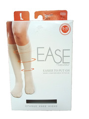 EASE by THERAFIRM Compression Opaque Knee Highs Small Short 15-20 mmHg Sand NWT