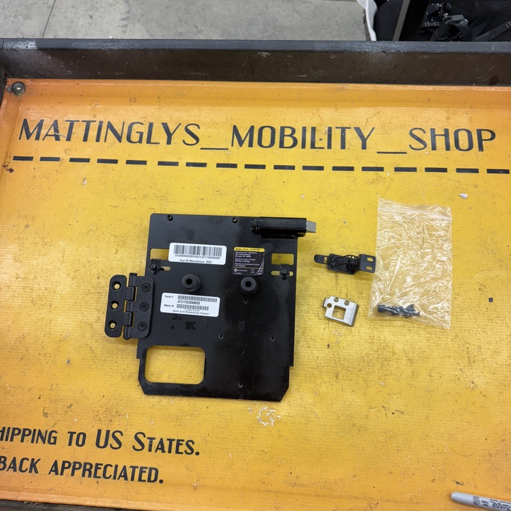 🥇OEM Genuine Quantum Q Edge 3 Stretto Wheelchair Metal Battery Door & Hinge