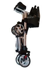 OasisSpace upright silver black walker With Seat