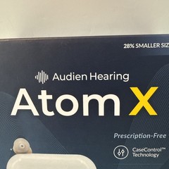 NEW AUDIEN HEARING ATOM X RECHARGEABLE OTC HEARING AIDS W/BLUETOOTH