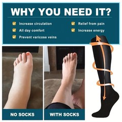 Copper Compression Socks 20-30mmHg Graduated Support Mens Womens S-XXL Wholesale