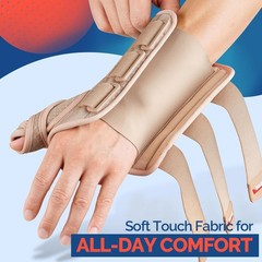FEATOL Carpal Tunnel Wrist Brace Small/Medium(Pack of 1), Right Hand-Beige