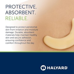 55661 HALYARD Ostomy Elastic Barrier Strips, Half-Circle Hydrocolloid
