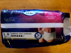 TENA Stylish Body Hugging Incontinence Underwear Super Plus Heavy Large 16 Count