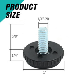 1/4-20 Stainless Steel Adjustable Furniture Levelers Screw in /, 32