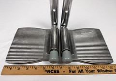 Vintage Aluminum Wheelchair Folding Footplates Foot Rests 6.25″ X 6.75″