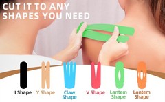 K Tape Precut Strips (40 Count, 10″) | Latex-Kinesiology Tape for Sports |