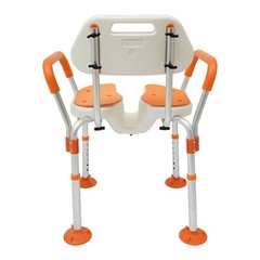 Shower Chair, Height Adjustable Shower Chair with Backrest, Armrests, Bath Chair