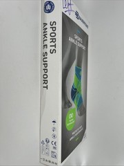 Bauerfeind Sport Ankle Support Compression Taping Strap Blue/Green LARGE LEFT