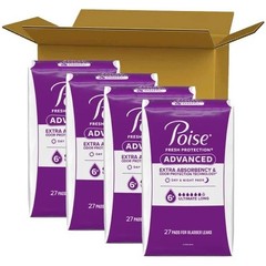 Poise Advanced Ultimate Absorbency Long Pads, 108-count