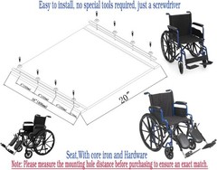 Blue Streak Wheelchair 20 Inch Seat Replacement, 20×16 Inch Nylon Upholstery Wit