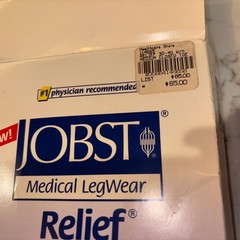 JOBST Relief 30-40 mmHg Therapeutic Waist High Beige Stockings Sz Medium NEW