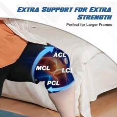 Nvorliy Knee Brace for Knee Pain/Stabilization Arthritis LCL MCL 7XL/8XL Black