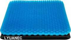 Gel Seat Cushion Long Sitting 16.5x 14.5 x 2.4in Extra Thick＆Soft Gel Cushion