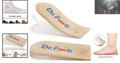 Dr.Foot Adjustable Orthopedic Heel Lift Inserts – Comfort & Support Beige, 3 …