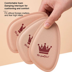 5 Pairs Non-Slip Crown Forefoot Pads – Pain Relief Half Insoles for Women