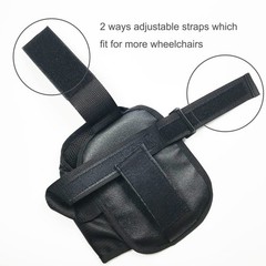 DOPHO Wheelchair Shoe Holder Straps Safety 1 Pair (Pack of 1), Black
