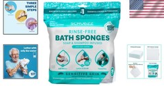 25 Count No Rinse Bathing Wipes – Hypoallergenic & Unscented for Sensitive Skin