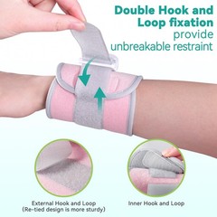 Lefeke Patient Medical Restraints 4 Pack Pink Bed Wrist Ankle Limb Movement Limi