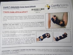 Brand New ACH-101 Comfy Splint Adjustable Cone Hand Splint Brace Orthosis