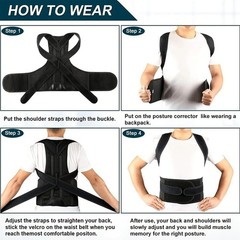 Posture Corrector Adjustable Back Braces for Men Women Shoulder Back Pain Relief