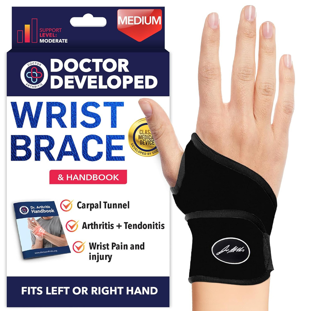 Doctor Developed Wrist Brace, Wrist Wraps for Carpal Tunnel Arthritis, Tendoniti