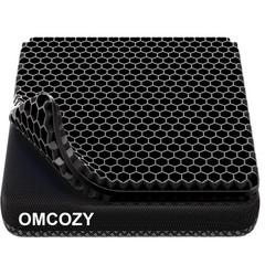 OMCOZY Gel Seat Cushion, Cooling Honeycomb 18.51 x 17.33 x 1.51 inches, Black
