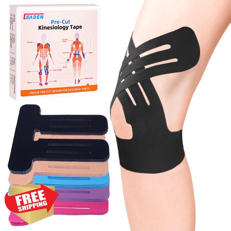 IEADEN Black Knee Kinesiology Tape 10 Pcs
