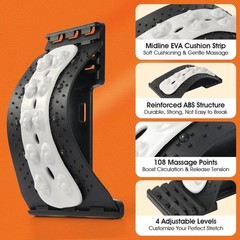 Back Stretcher for Lower Back Pain Relief – 4-Level Adjustable Lumbar Support…