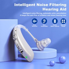 1PCS Rechargeable Digital Hearing Aids Behind The Ear Invisible Sound Amplifiers