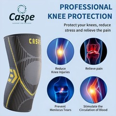2 Pcs Knee Sleeve Compression Brace Support Sport Joint Pain Arthritis Relief