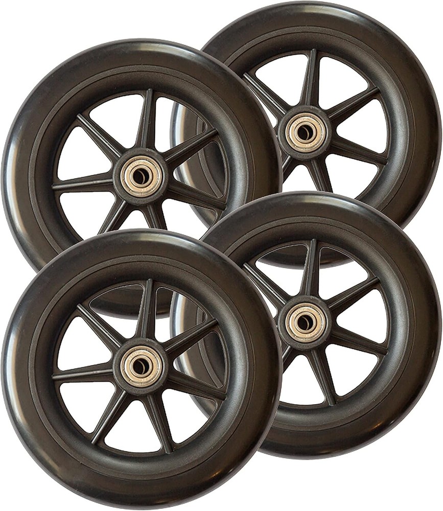 4pcs Replacement 6inch Walker Wheels, 6 Inch Rollator-Wheels for Adults, Seniors