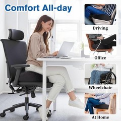 Large Anti-Slip Seat Cushion with Removable Cover – Perfect for Office & Car