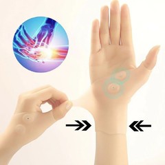 2Pcs Magnetic Therapy Wrist Thumb Support Silicone Gel Arthritis Corrector Glove