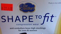 Shape To Fit 18 mmHg Knee High Open Toe Anti-Embolism Stockings, Medium, Beige
