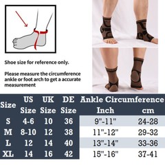 Copper Ankle Brace Support Compression Sleeve Socks Foot Fasciitis Pain Relief