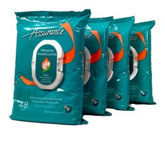 Assurance Premium XL Washcloths for Adults,Disposable & Pre-Moistened (96 Count)