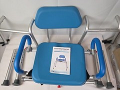 Sliding Shower Chair Tub Transfer Bench with 360° Swivel Seat Adult Elderly NEW