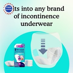 Adult Incontinence Pads 180 Count Because Overnight Booster Diapers Helps Keep